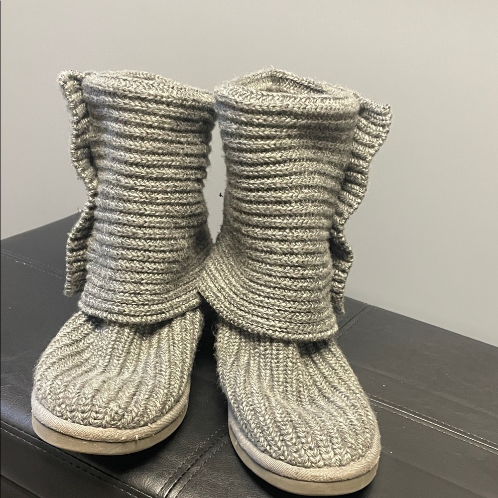 UGG Charcoal Knit Button Boots - Picture 12 of 16
